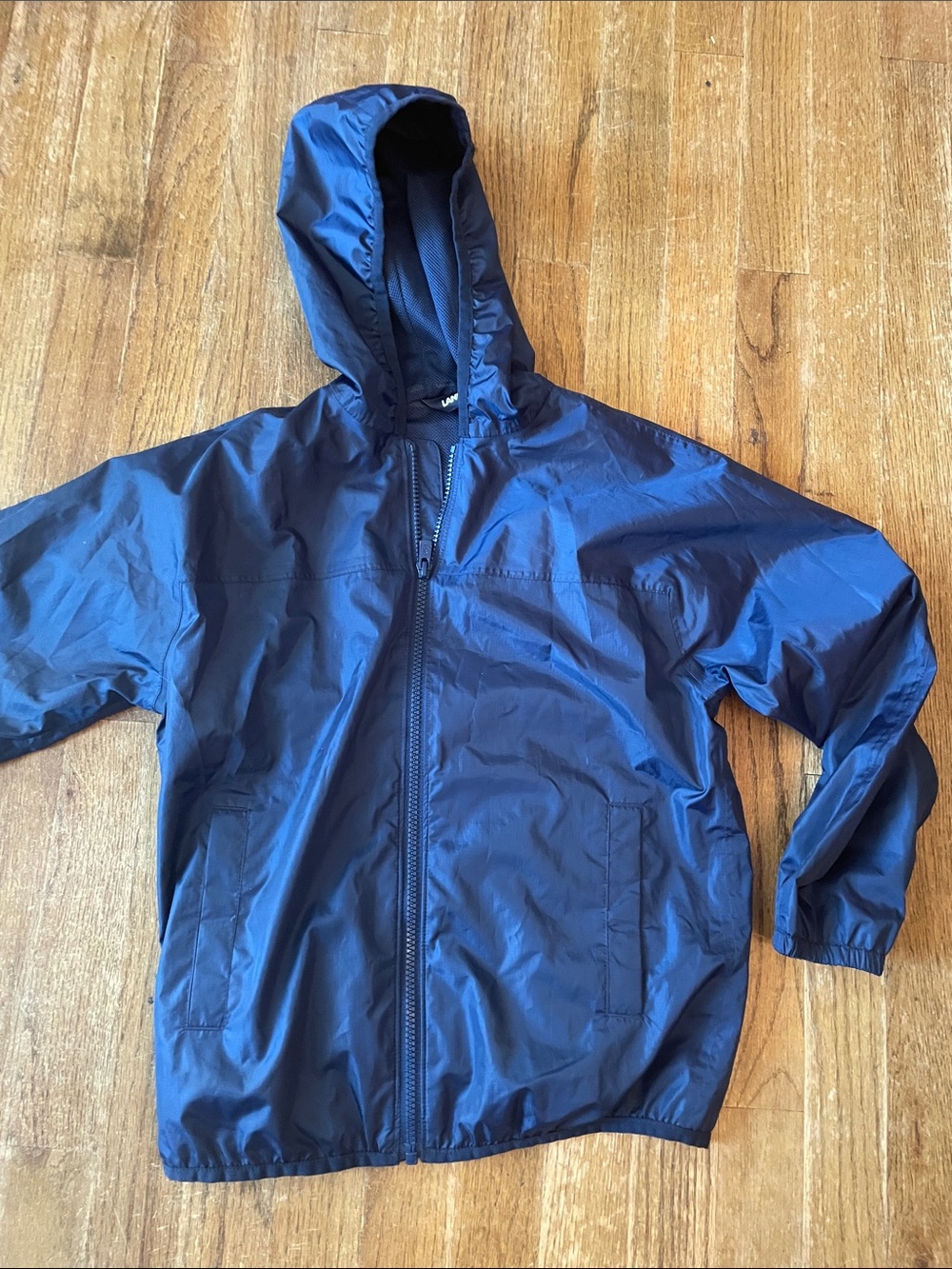 Lands' End Kids Navy Packable Windbreaker